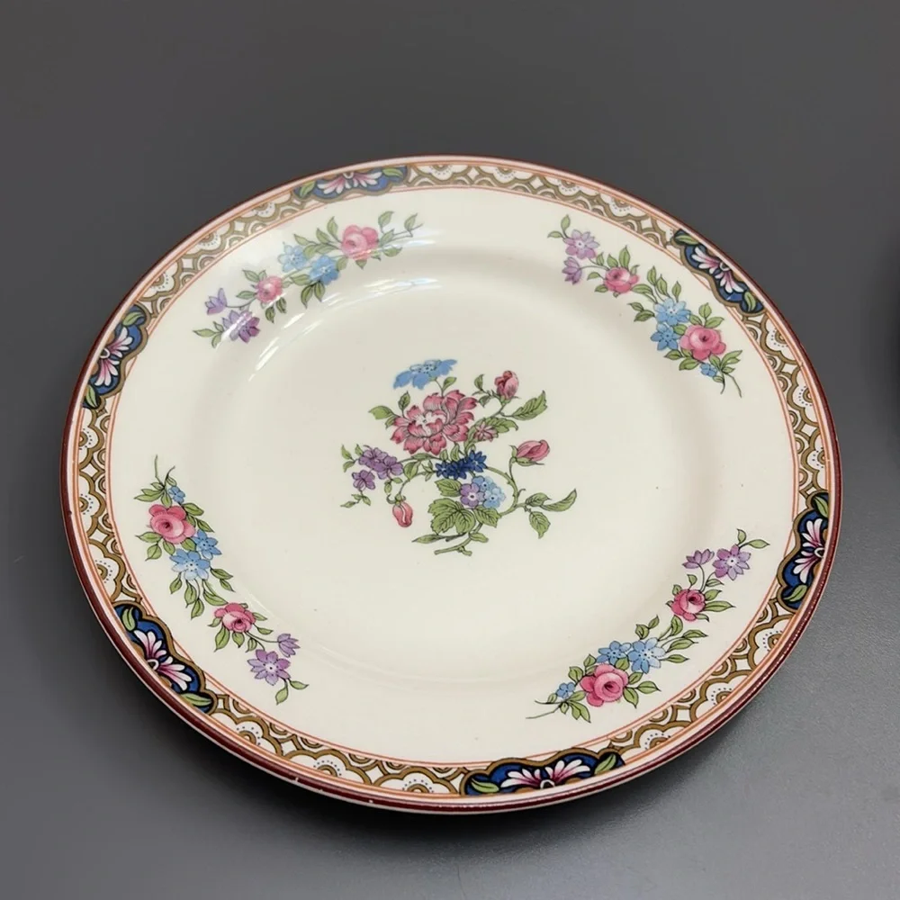 JG MEAKIN appetiser plates 6” SOL SUN 391413 FLORAL lot of 3 VNTG made England